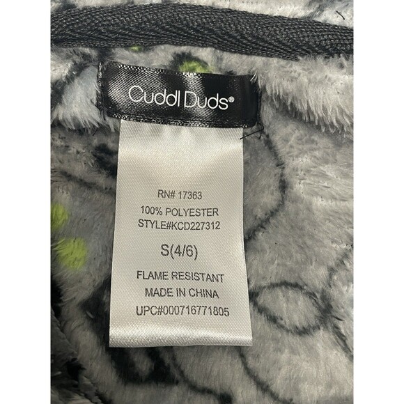 New Boy's Soft Cuddl Duds Gamer Remote Fleece Robe Gray Green Sz S(4/6) Pockets - Picture 9 of 10